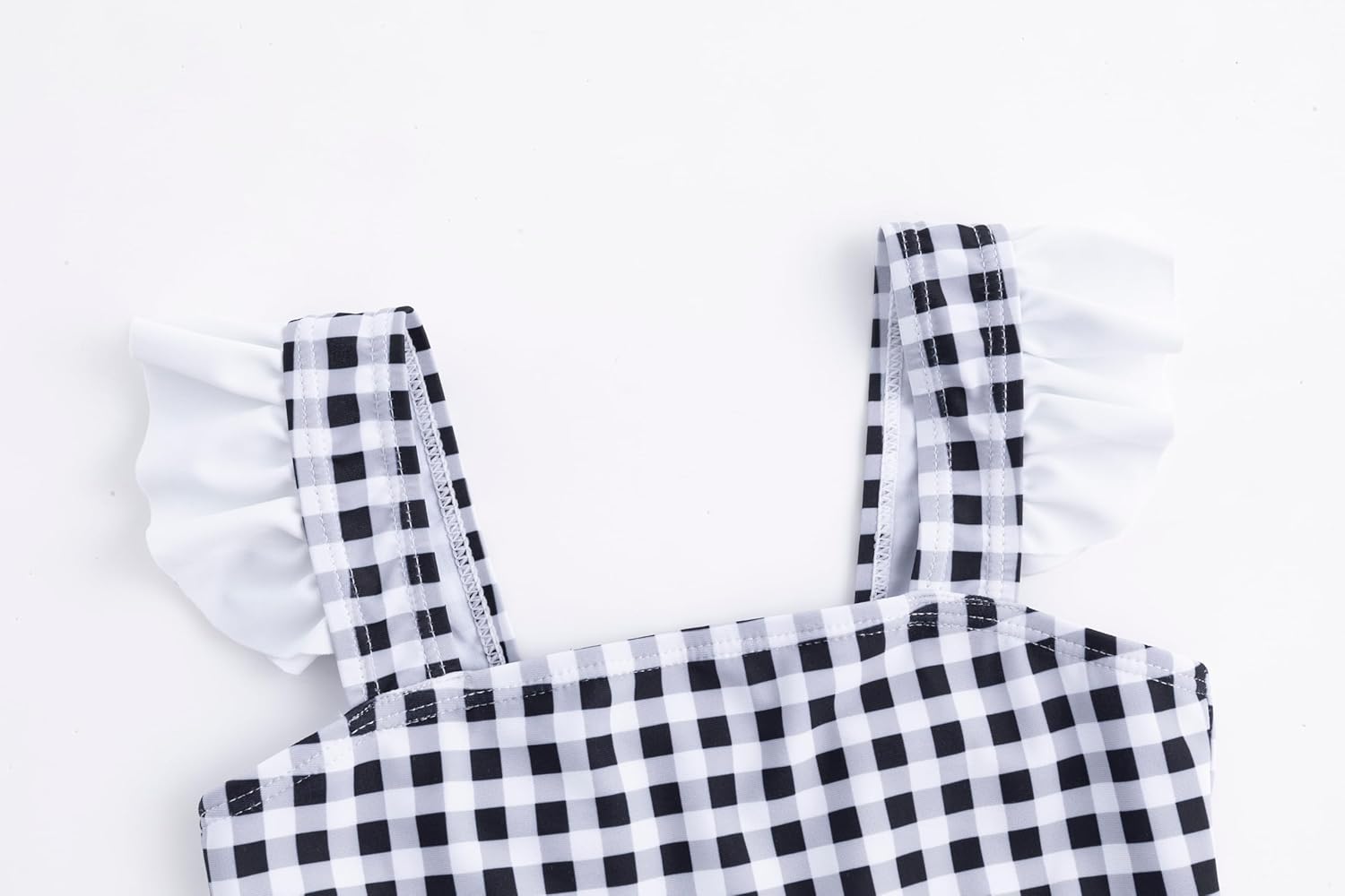 LIZENS Girls Plaid Swimwear Two Piece Trim Swimsuit 2-12 Toddler Beach Bathing Suit for Kids - Image 3