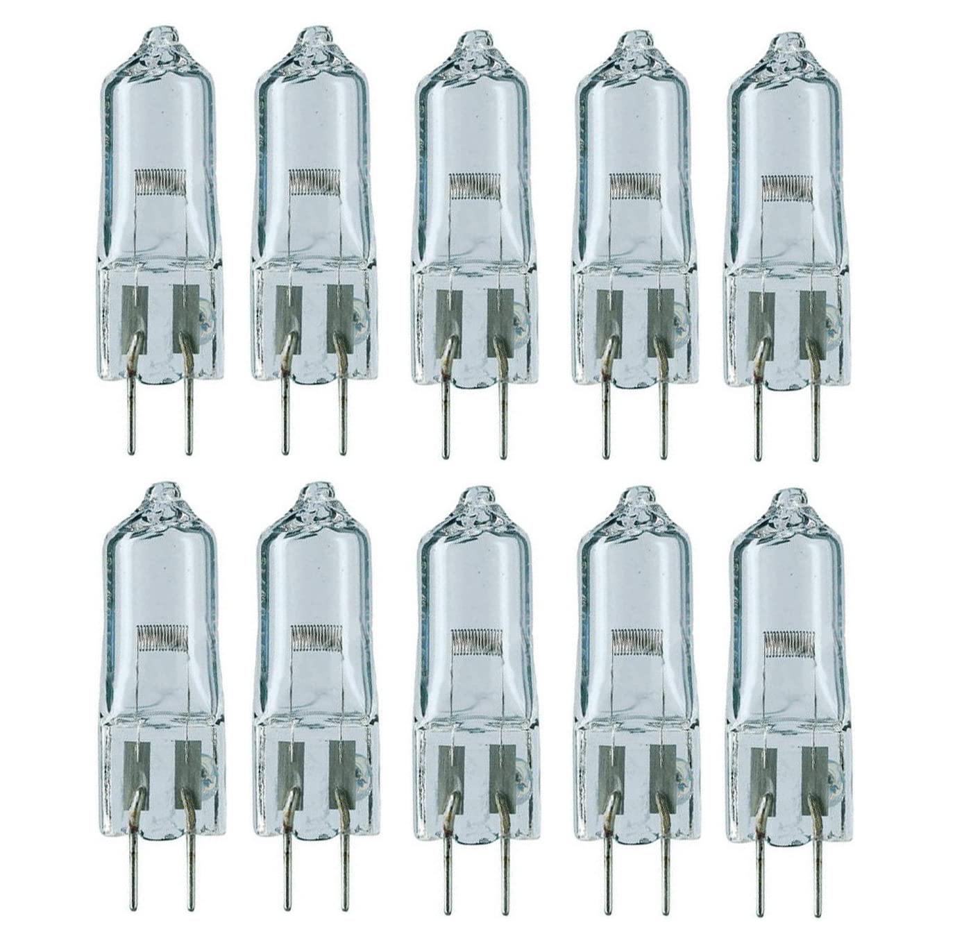 通用 GY6.35 Halogen Bulb 35W 12V Dimmable G6.35 T4 JC Type Halogen Capsule Bulb GY6.35 12V Landscape Light for Under Cabinet Type JC Lighting, Warm White 2700K, 10-Pack