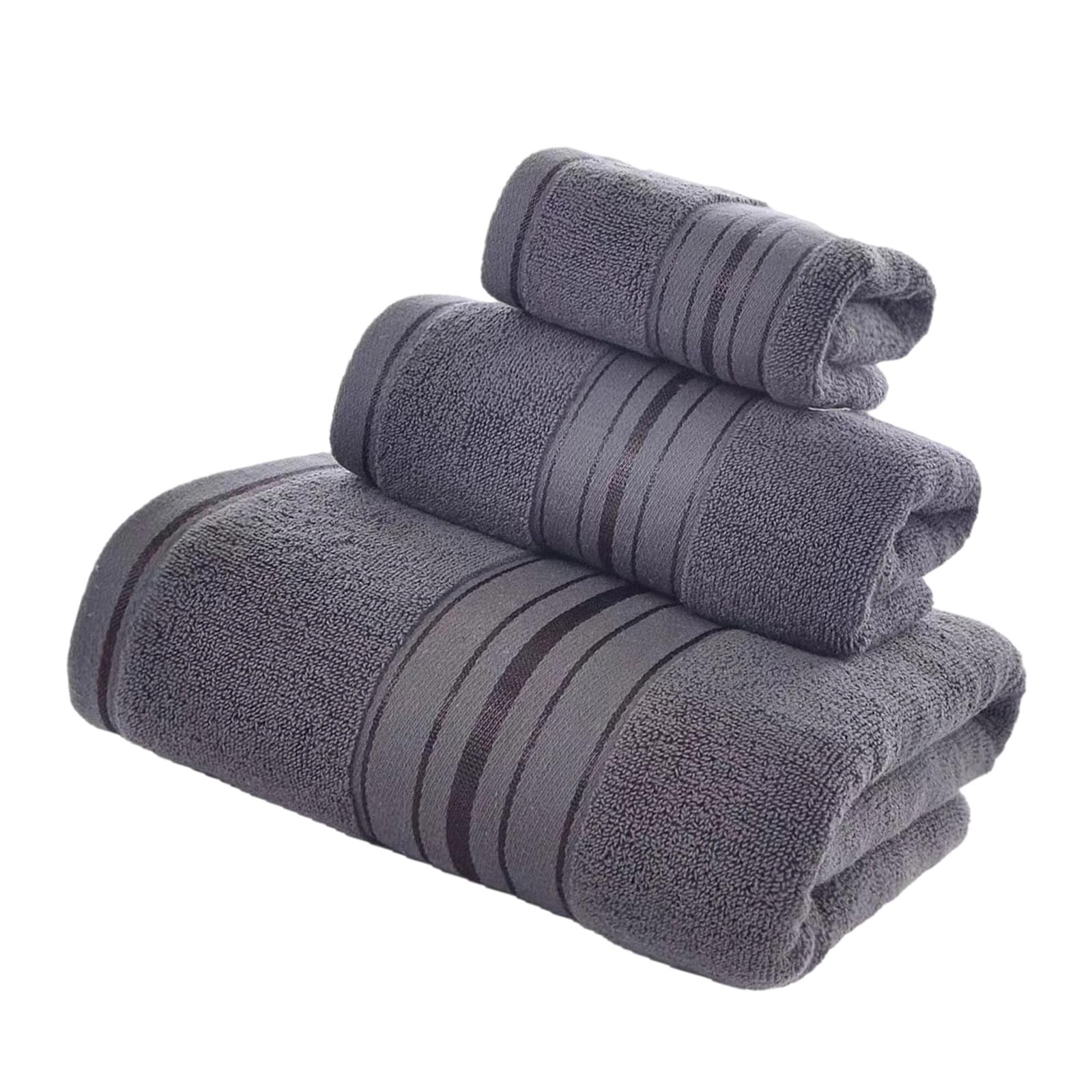 Toallas de algodón orgánico premium: juego de 3 piezas suave, absorbente y agradable a la piel
