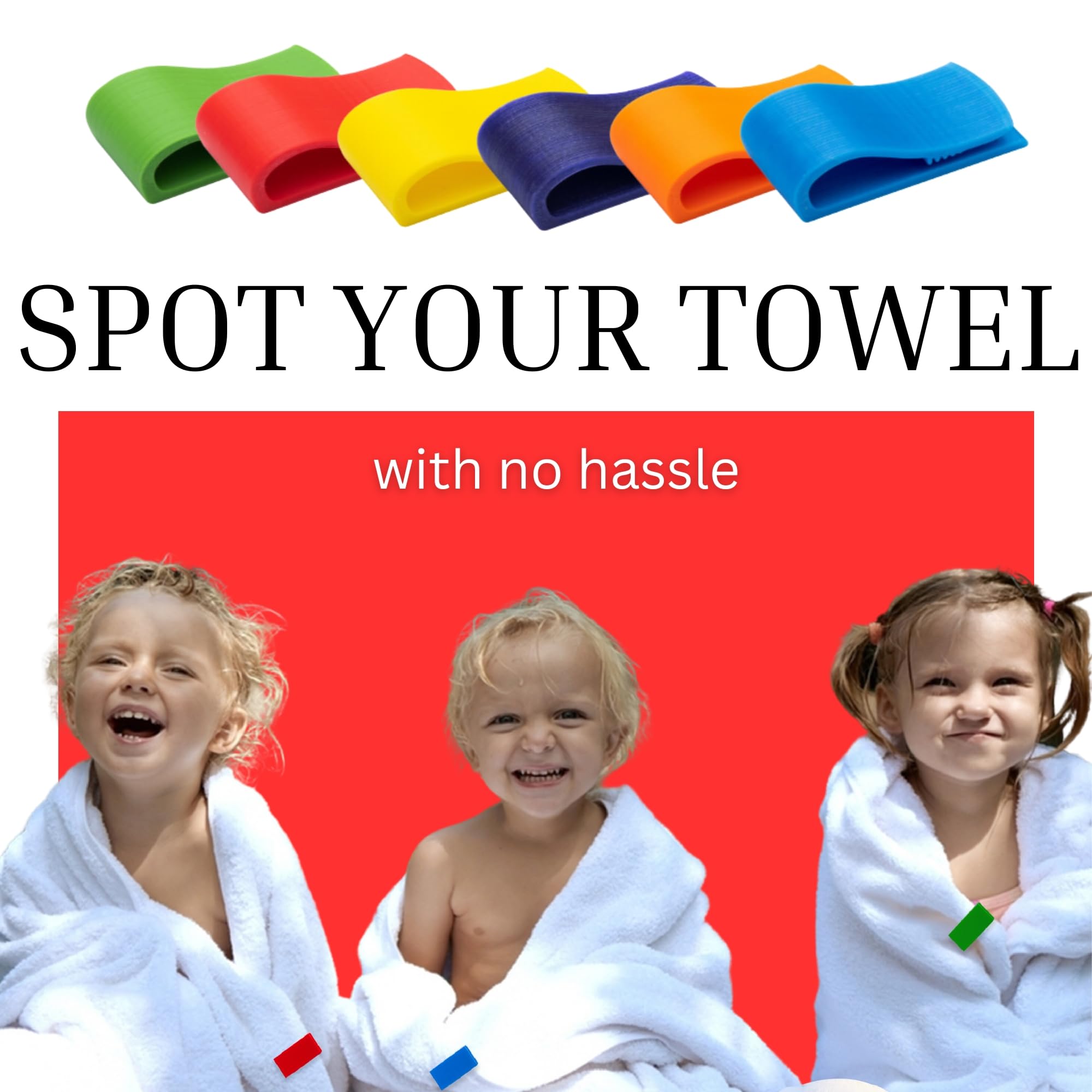 jkmom　タオルクリップ　ネームタグ Amazon.co.jp: Gearu タオルキープ - 6パックタオルタグ