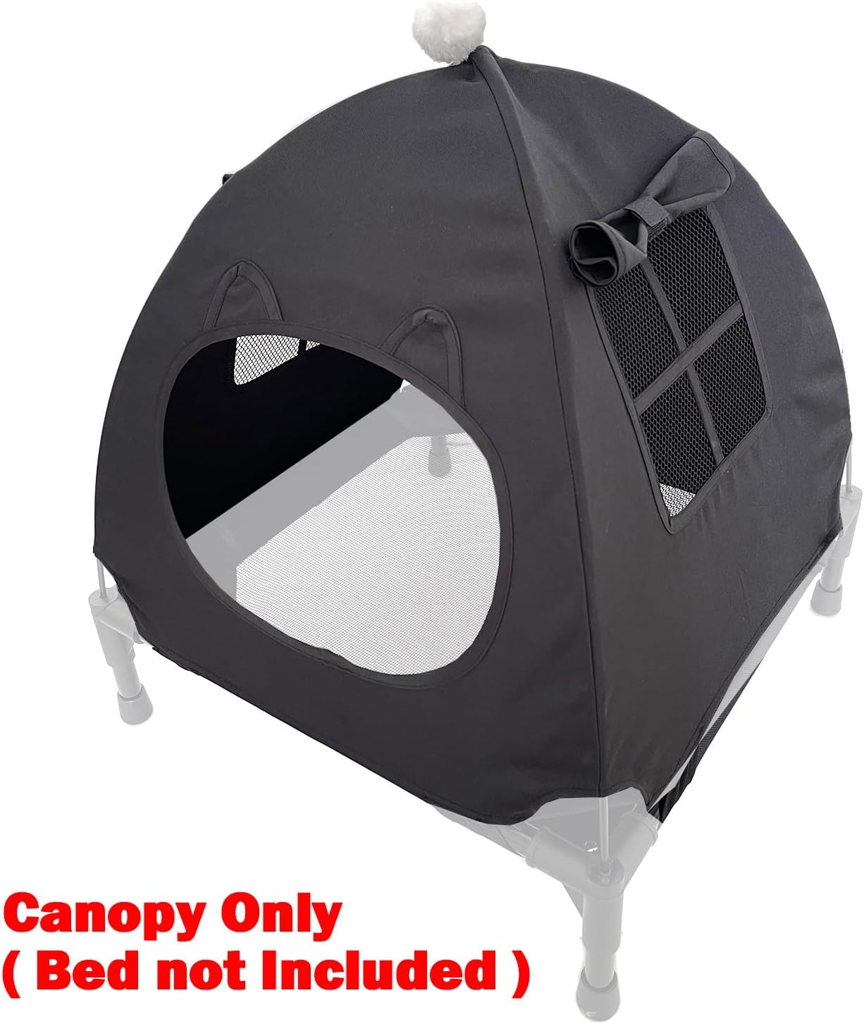 review Pozico Elevated Pet Bed Canopy, Black Canopy for Small Size Elevated Dog Bed