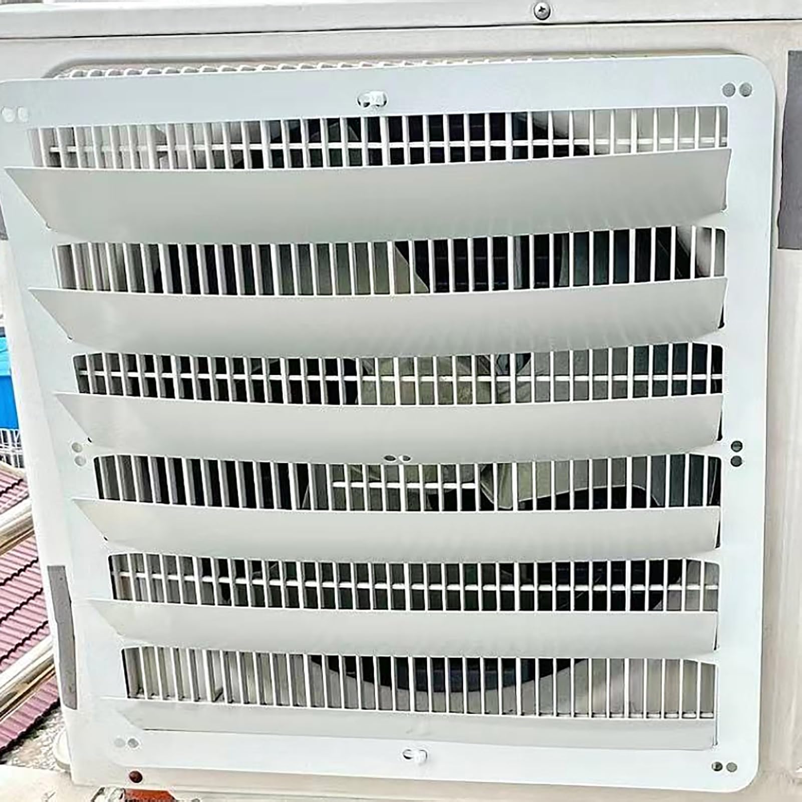 Air r forAC Unit - Desviador de viento de metal de 50,8 cm, eficiencia energética, resistente a la intemperie, refrigeración para el hogar