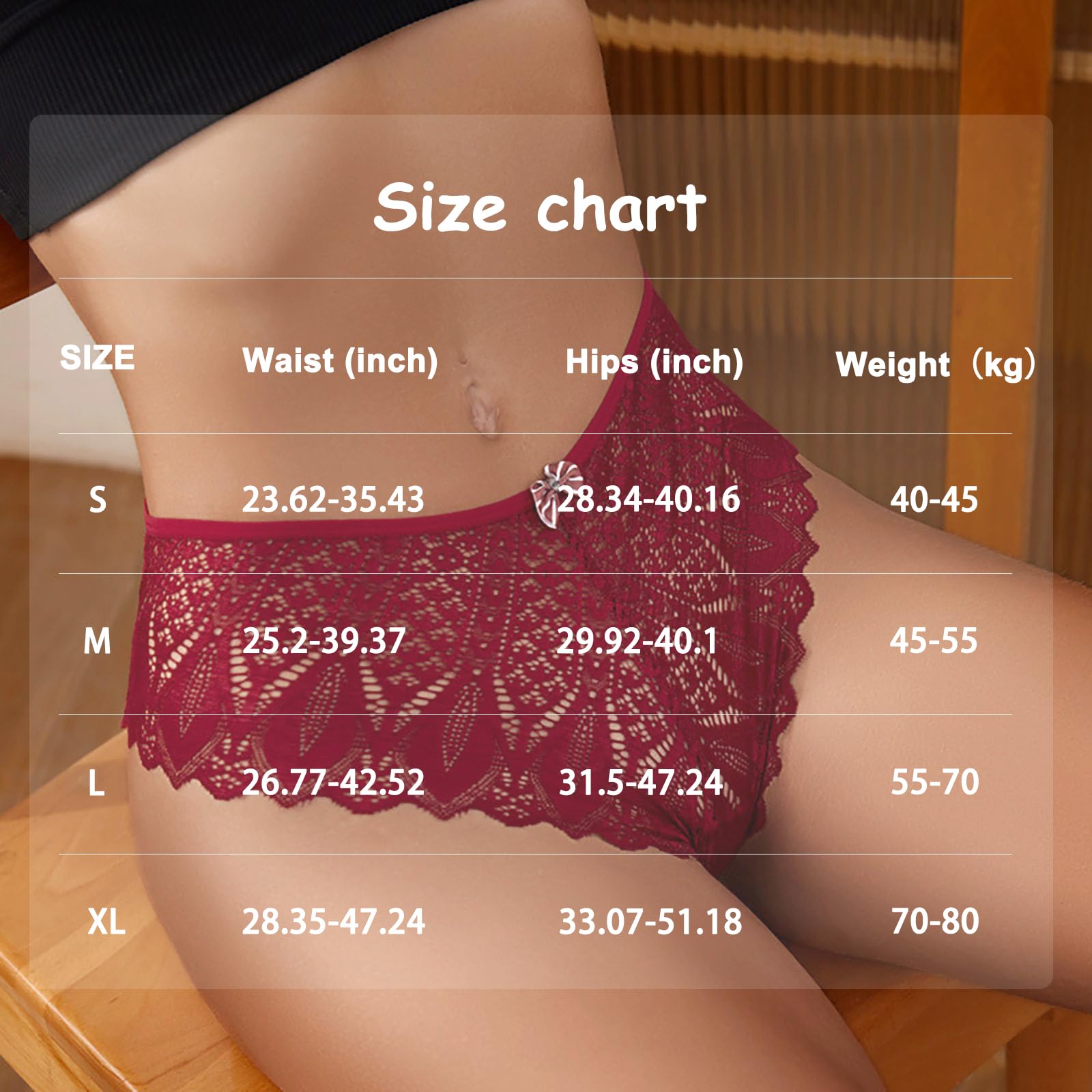 SHAINE Zestaw 5 szt. Stringi Damskie Koronkowe Bielizna Seksowne Stringi Damskie Majtki Oddychające Bielizna Stringi Wygodne Majtki Bikini Miękkie S-XL