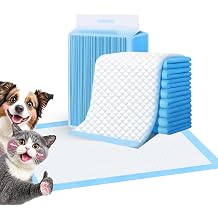 FluffyDream Super Absorbent Waterproof Dog and Puppy Pet Training Pad, Housebreaking Pet Pad, 50-Count Small-Size, 17X2350 PCS, Blue