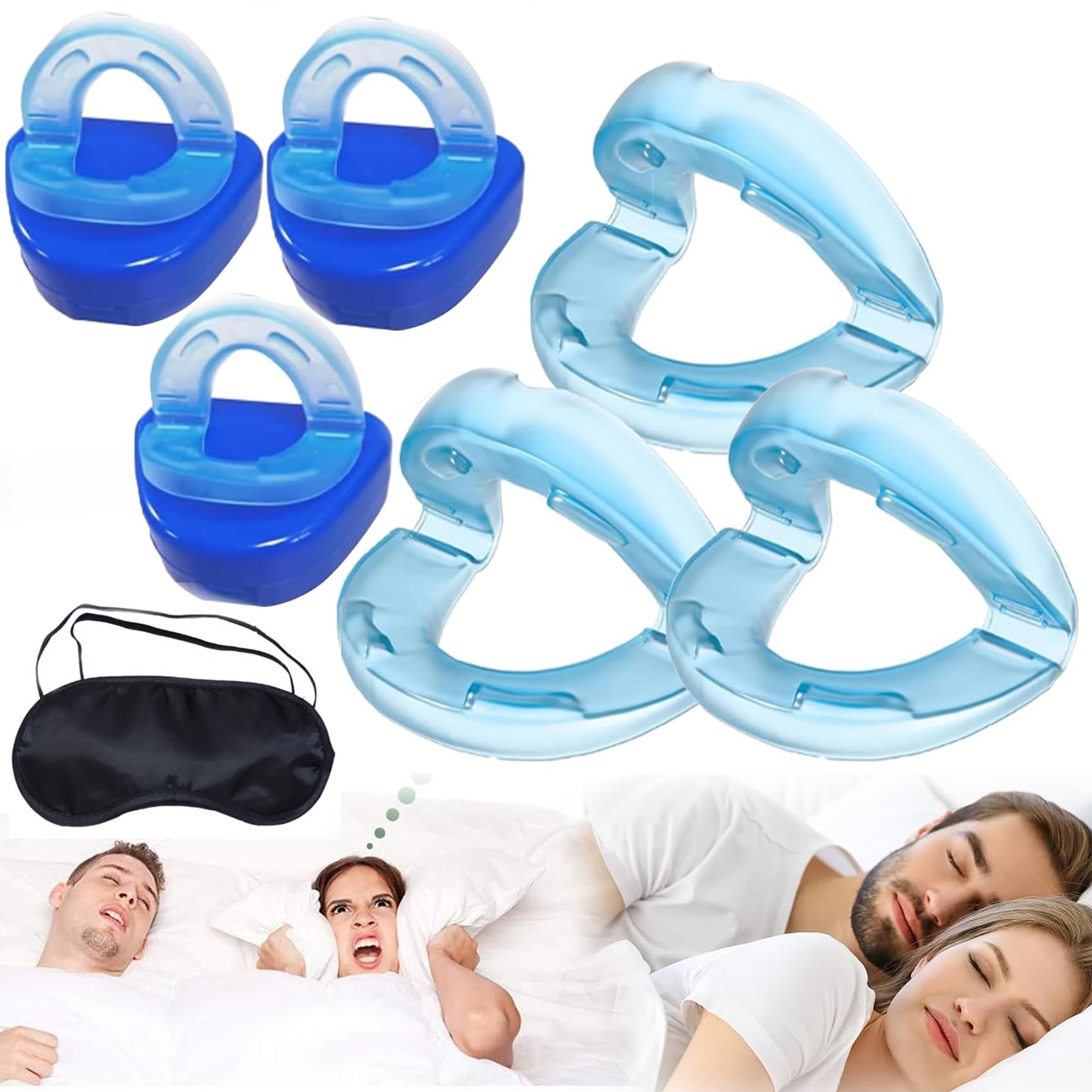 Honex Anti Snoring Mouthpiece, The Quiet Anti-Snoring Mouthpiece Universal Size, Honex Mouth Guard for Sleep Apnea & Instant Snoring Relief, Ensure Deep and Calm Sleep, Wake up Refreshed (3Pcs)