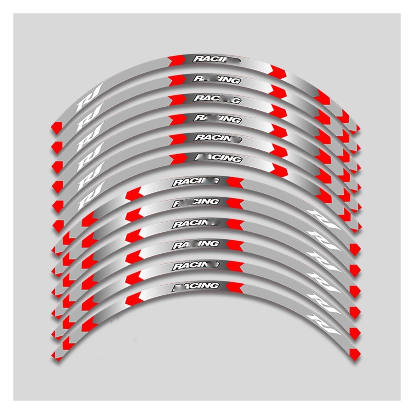 Frynuzb A6 Applique For For Yzfr1 Yzf R1 17Inch Motorcycle Sticker Wheels Reflective Stripe Rim Waterproof Decorative Decals Set(A6)
