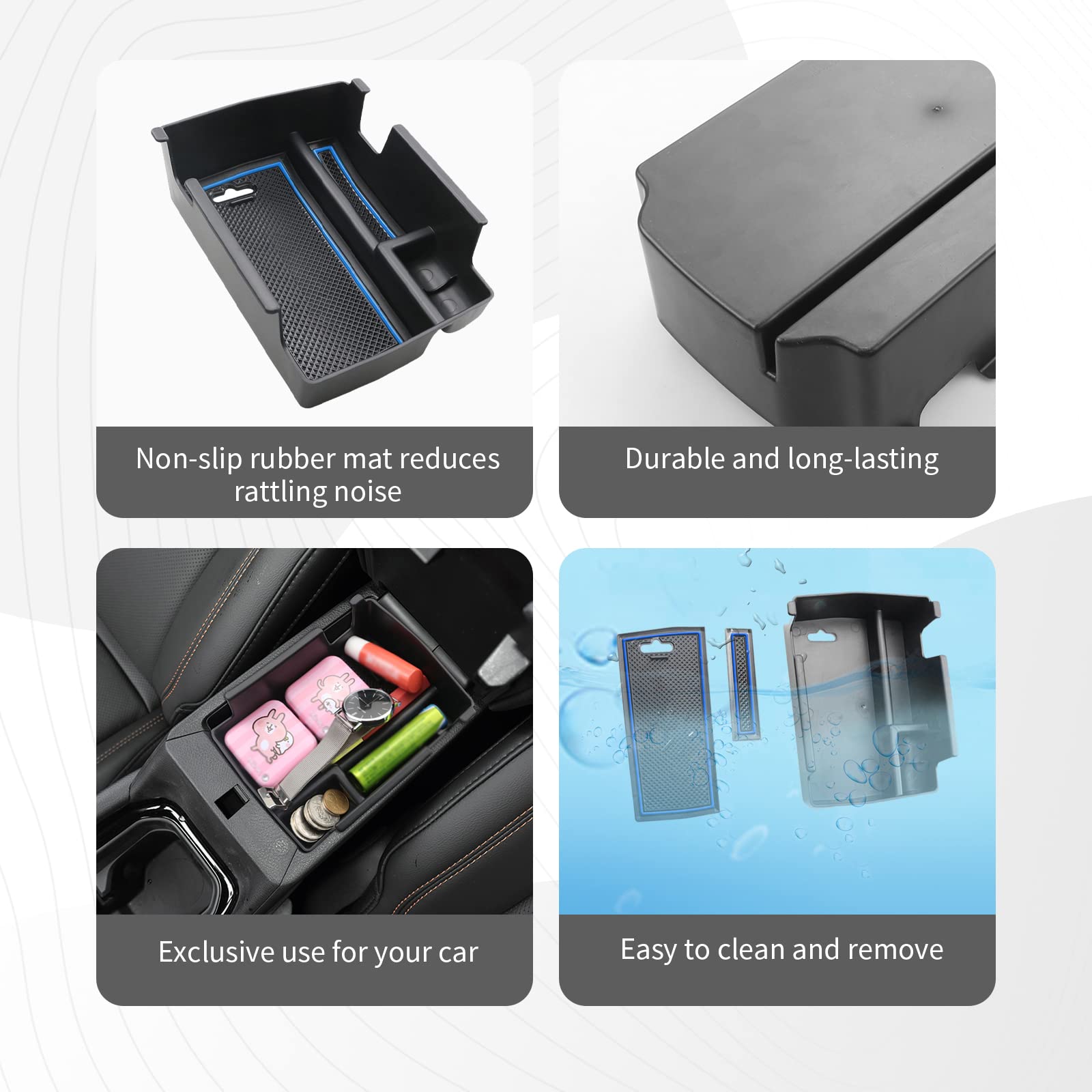 CDEFG Compatibile con Alfa Romeo Tonale 2022 2023 2024 2025, Vano Portaoggetti da Bracciolo Scatola di Controllo Centrale Scatola di Organizer per Auto Tonale Hybrid PHEV Accessori (Blu)