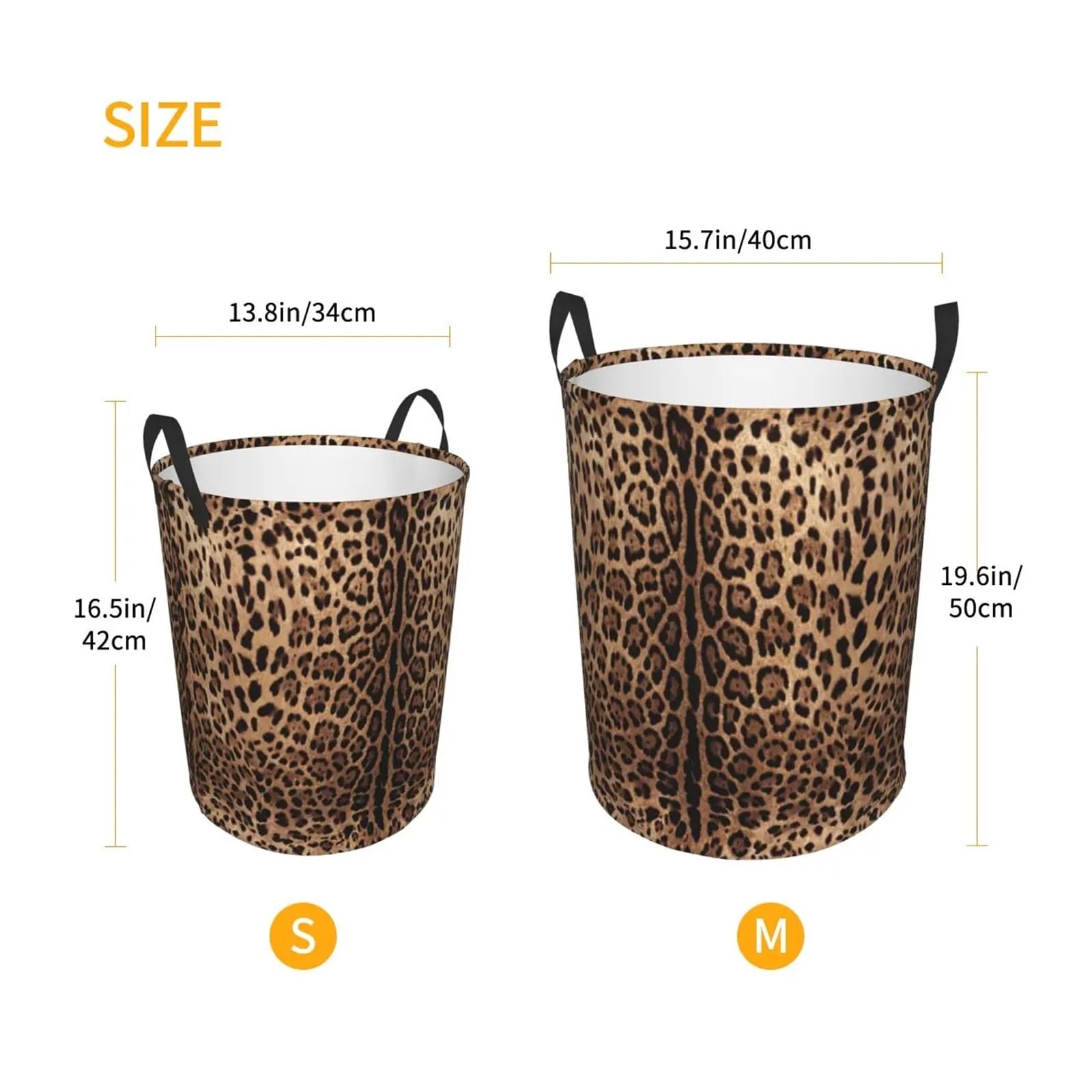 Cesto Portabiancheria Cesto Portabiancheria Con Stampa Leopardata Personalizzato, Grande E Pieghevole, Contenitore Portaoggetti In Pelle Di Animale, Cesto Portaoggetti For Neonati(1pc,50x40 cm)