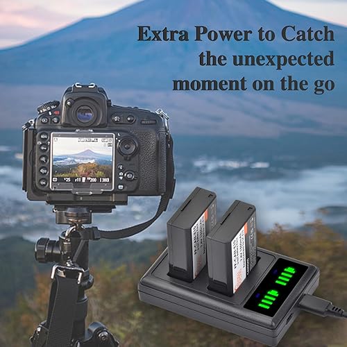 Miniatura 7 de Pickle Power Batería LP-E10 2 Pack y LED Dual Charger para Canon EOS Rebel T7 T6 T5 T3 T100, EOS 2000D, 3000D, 4000D, 1200D 1100D 1300D 1500D,
