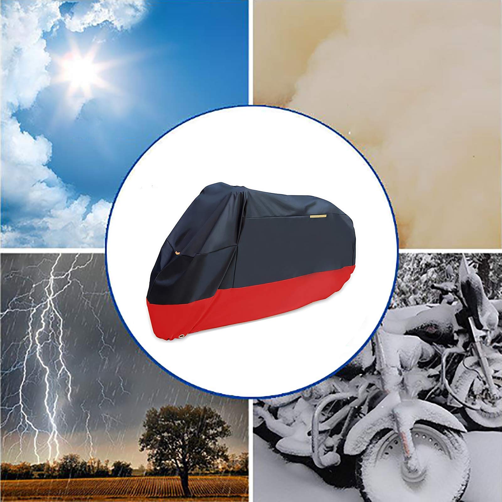 Abdeckplane Fahrradgarage,langlebig Anti Staub UV Schnee Regen Tragbar Fahrradgarage Plane Mit Verriegelungslöchern Und Aufbewahrungstasch Für Mountainbike,3XL