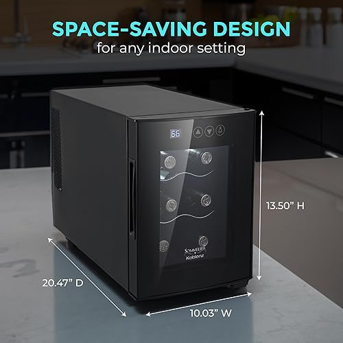 Miniatura 2 de Koblenz Refrigerador y enfriador de doble zona, botellas de vino de 25.4 fl oz (EVFK-12), color negro