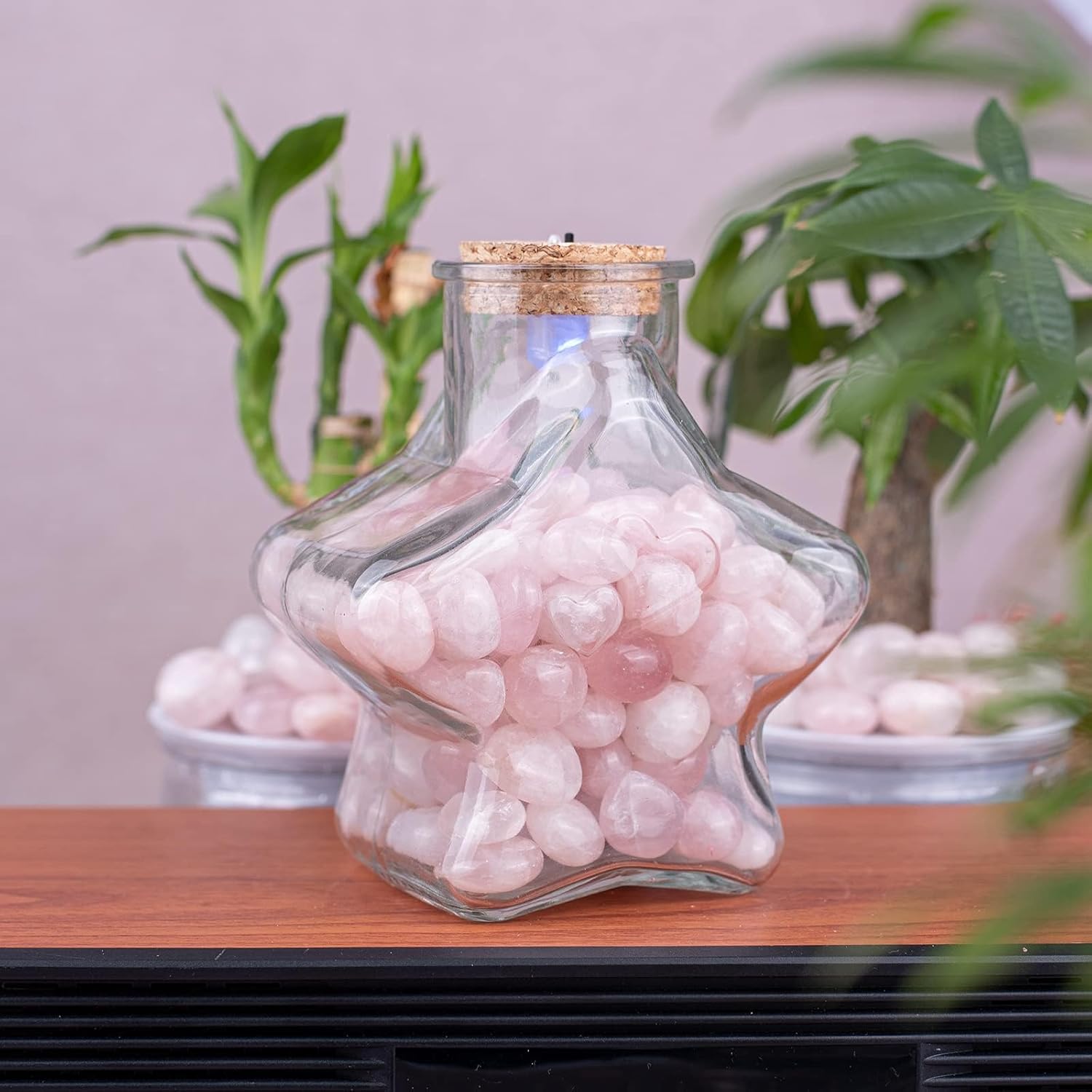 Polished Rose Quartz Crystal Set, 0.4", 128 Pcs - Handpicked Tumbled Stones and Crystals Bulk for Healing, Reiki, Meditation, Witchcraft and Home Decor - Image 4