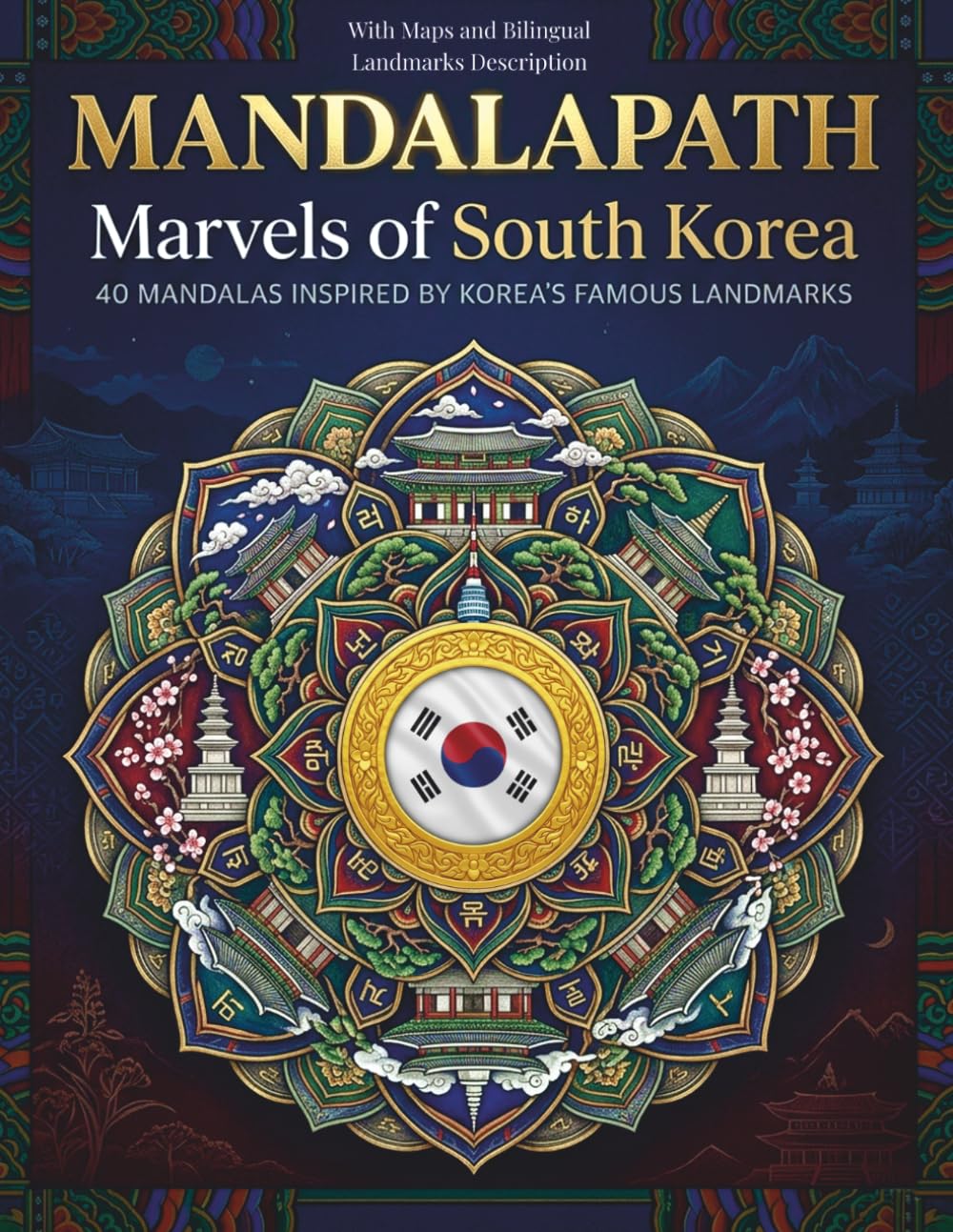 MANDALAPATH - Marvels of South Korea: 40 Mandalas Inspired by South Korea’s Iconic Landscapes — A Coloring Book for Adults with Maps, Bilingual Notes ... the World – A Journey Through Mandalas)