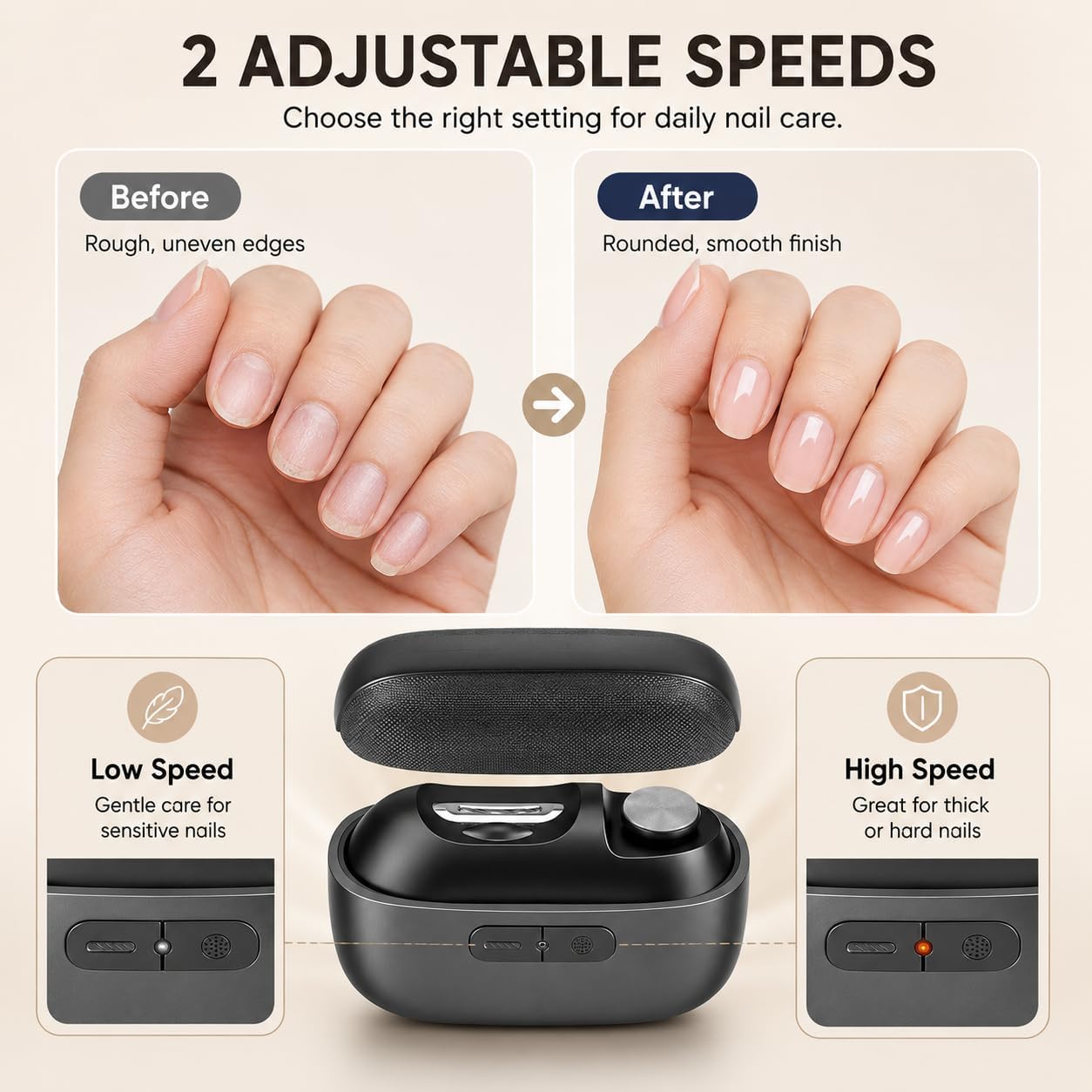 Electric Toe Nail Clippers for Seniors Adults, Electric Toenail Trimmer with Nail File, Dust Collector & LED Light, Electric Nail Cutter for Thick Toenails, Mens Electric Nail Care Tool