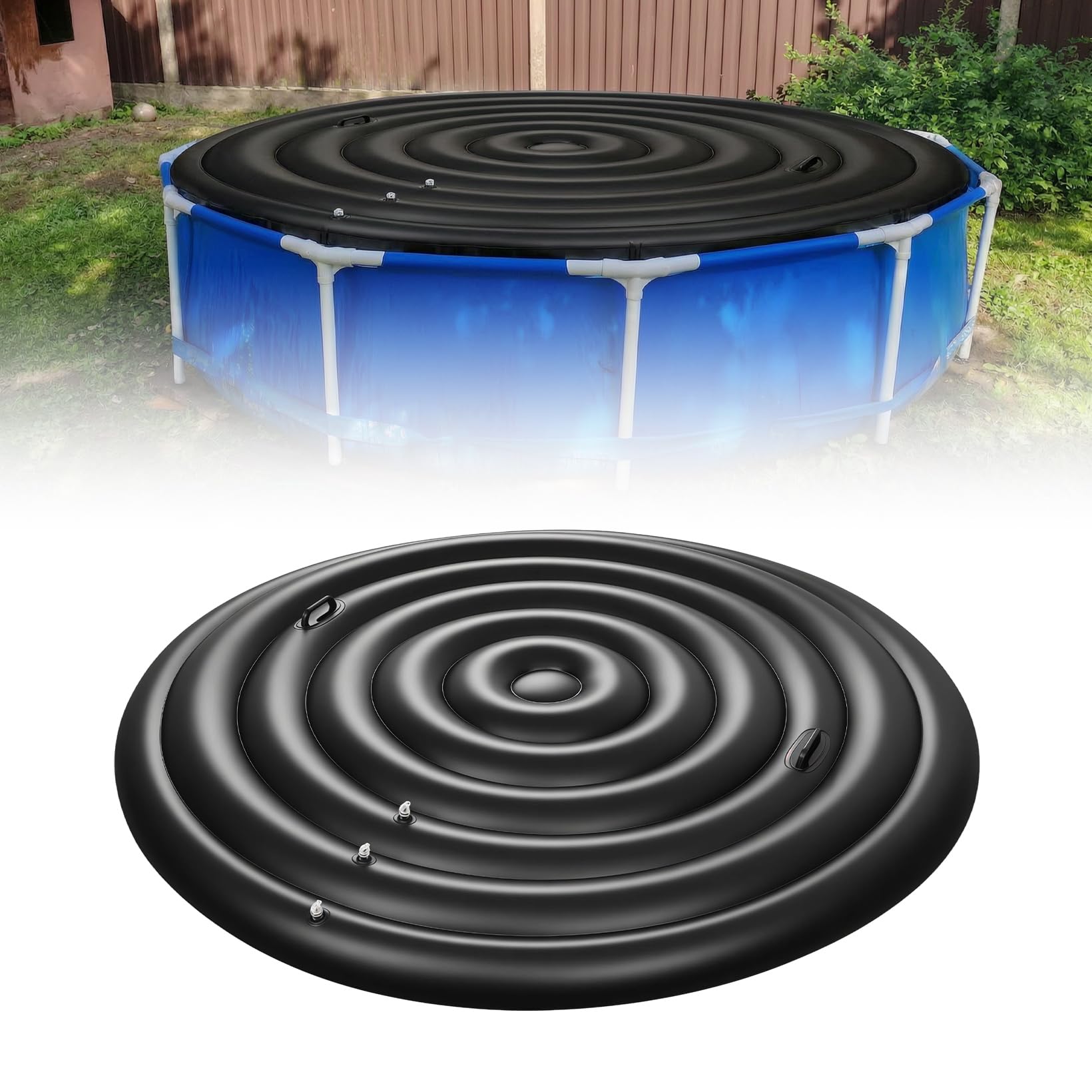Bâche Gonflable Isolante en PVC pour Spa Rond Environ 180 cm