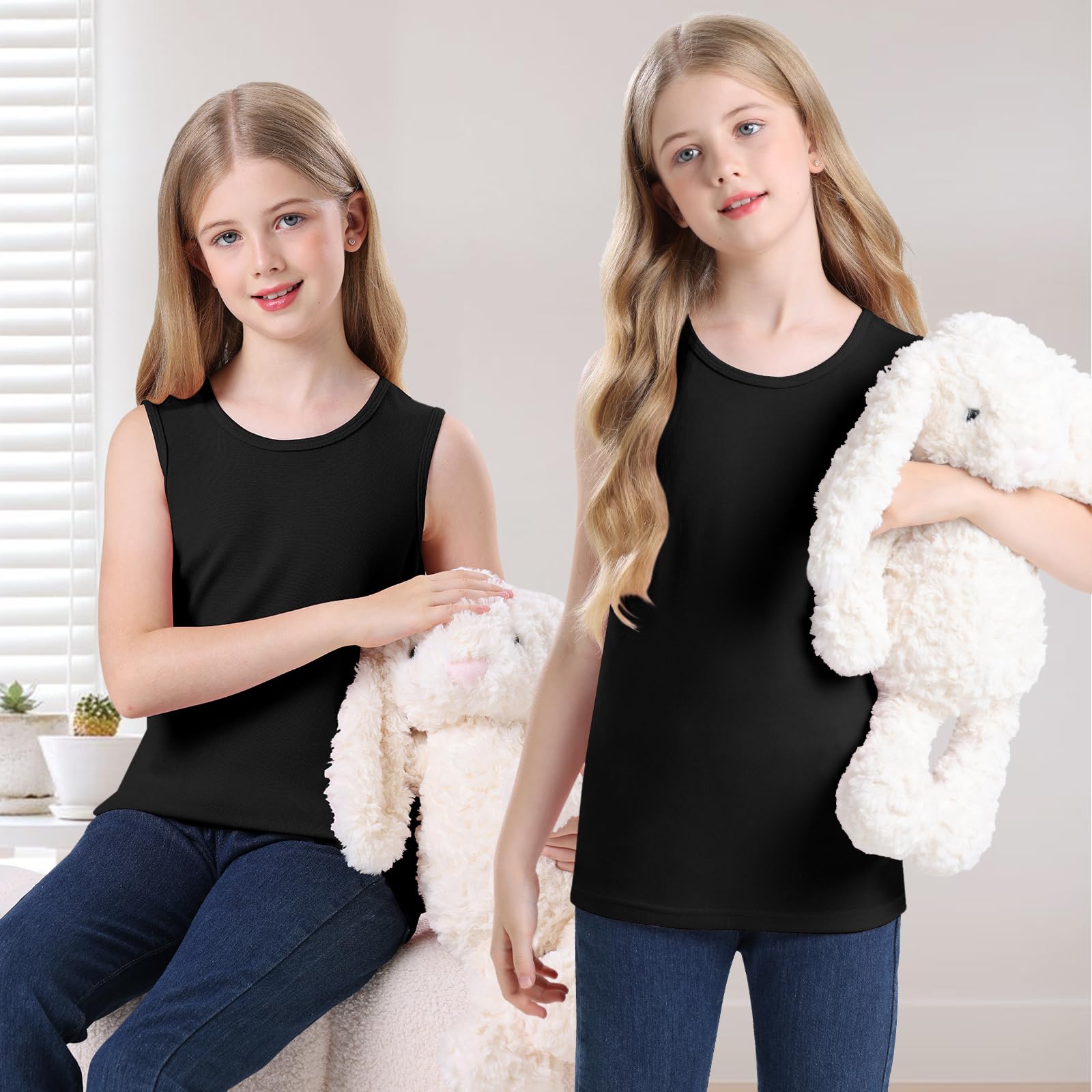 Camiseta interior térmica para niños WOWENY, micro forro polar, sin mangas