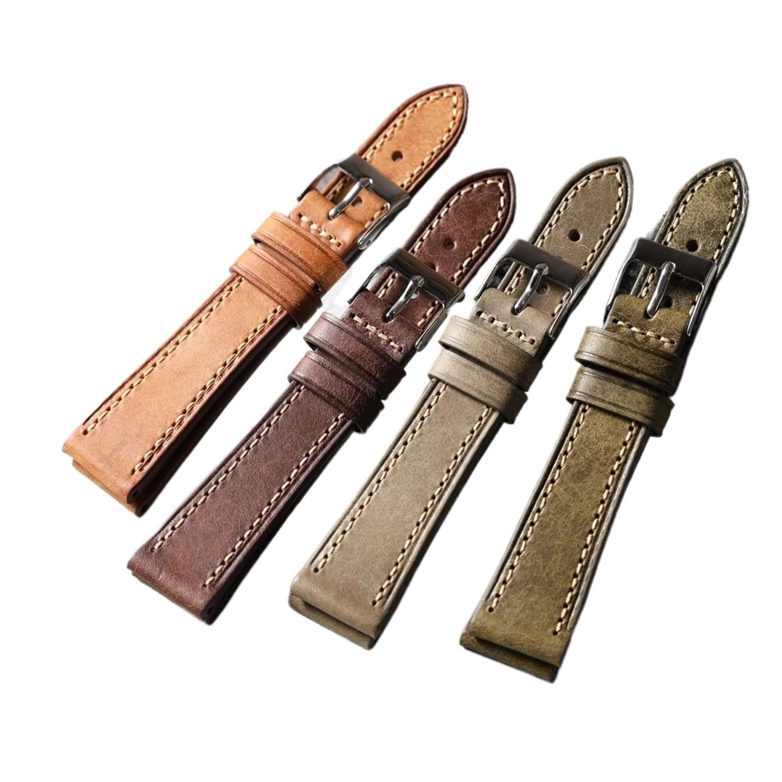 YINGO Handgefertigtes Armband Aus Echtem Leder, 18, 19, 20, 21, 22 Mm