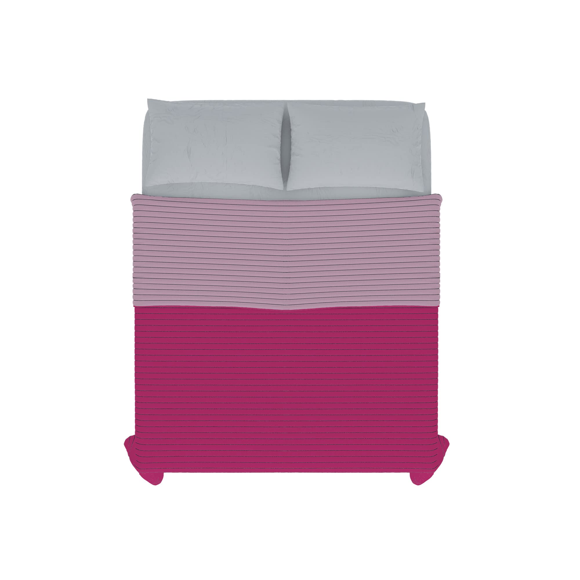 Italian Bed Linen Summer Microfibre Summer Quilt, Lilac/Fuchsia, Double 250 x 250 cm, Matrimoniale 250x250cm - Image 3