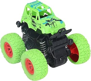 Inertial Off Vehicle Toys,4 Wheel Drive Inertial Off Road Vehicle Flip Boys Girls Car Model 360° Rotation Toy Car Child Model for Kids(Green)
