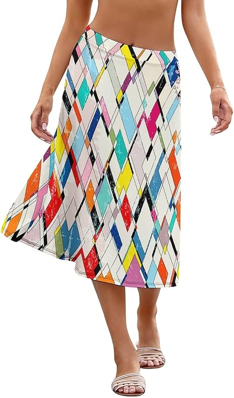 Amazon Co Jp スカート レディース カラフルなパターン ロングスカート フレアスカート 春 夏 ナロースカート タイトスカート プリーツ スカート ストレートスカート マキシスカート 体型カバー 通勤 着痩せ 万能スカート 服 ファッション小物