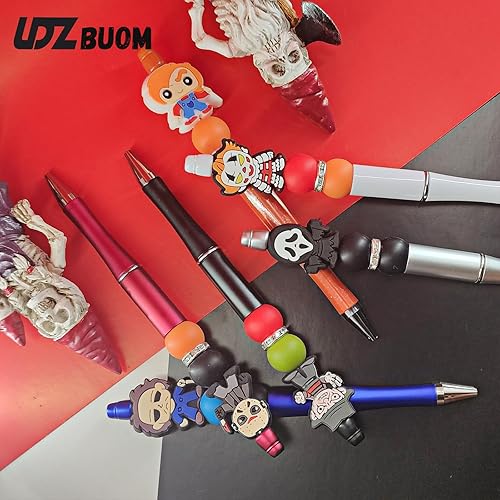 Miniatura 2 de LDZBUOM 11 bolígrafos de rol de película de terror, novedosos bolígrafos de terror espeluznantes de Halloween para la escuela, suministros de