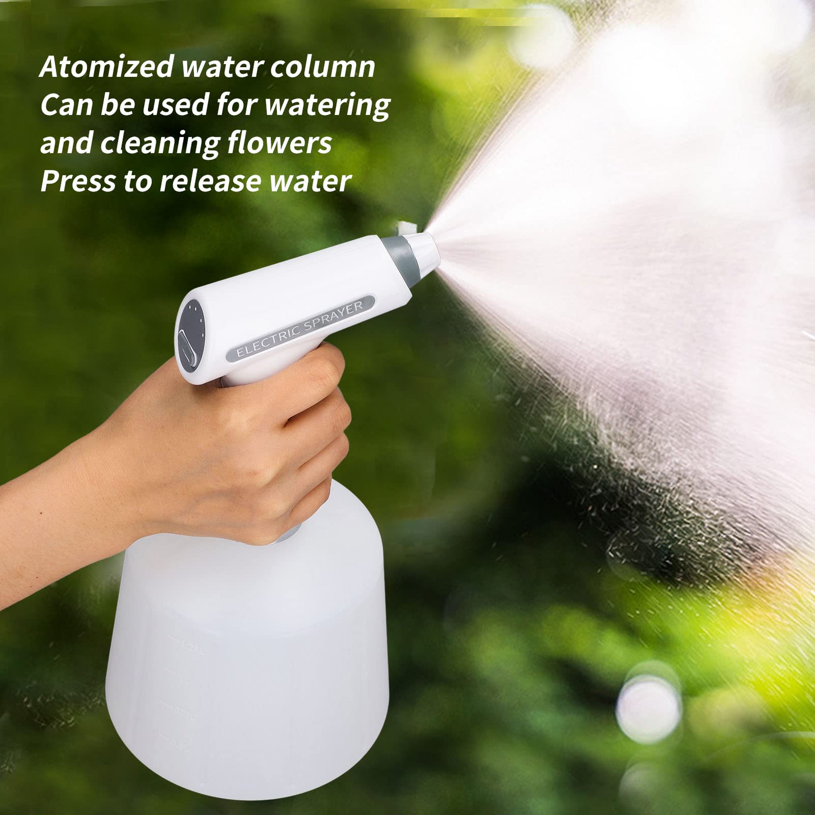 Pump Sprayer, Electric Spray Bottle Garden Pressure Plant Automatic Watering Can for Garden, Fertilizing, Cleanin, Plant Care (1.5l)