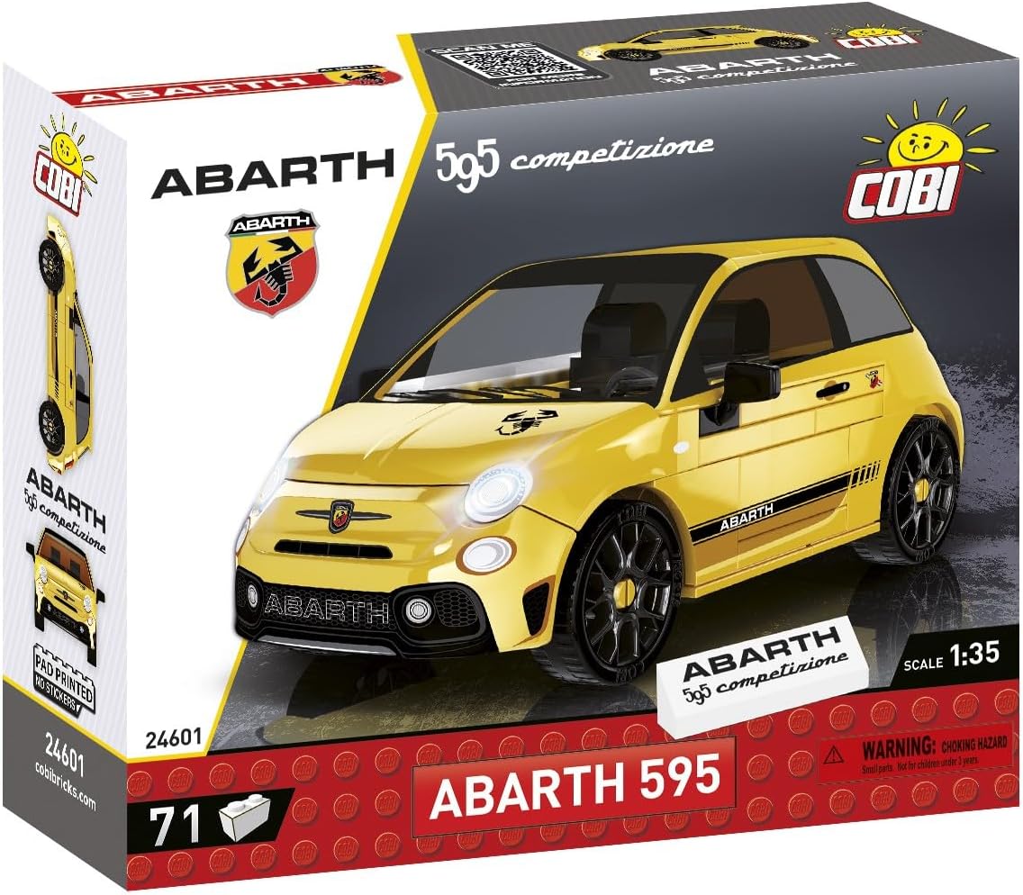 COBI Abarth 595 Vehicle Building Set, 71 Pieces