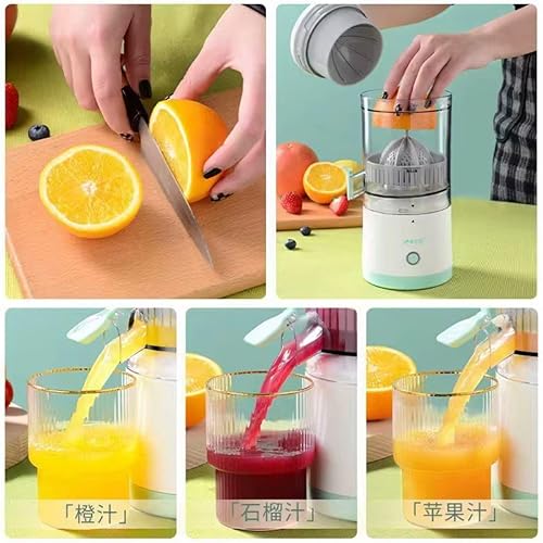 Miniatura 4 de Exprimidor eléctrico de cítricos, extractor automático de jugo de naranja, blanco y gris, diseño multicapa, exprimidor de frutas frescas para cocina