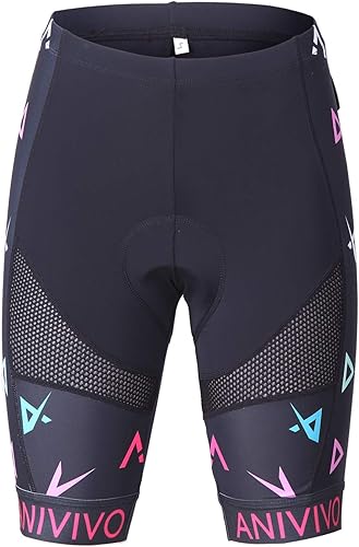 Miniatura 2 de Pantalones cortos de ciclismo para mujer con gel 4D con franja antideslizante cómodos All Gray, B -Peach, B -Rose, B-blue, Blue Mesh, Blue-cycling