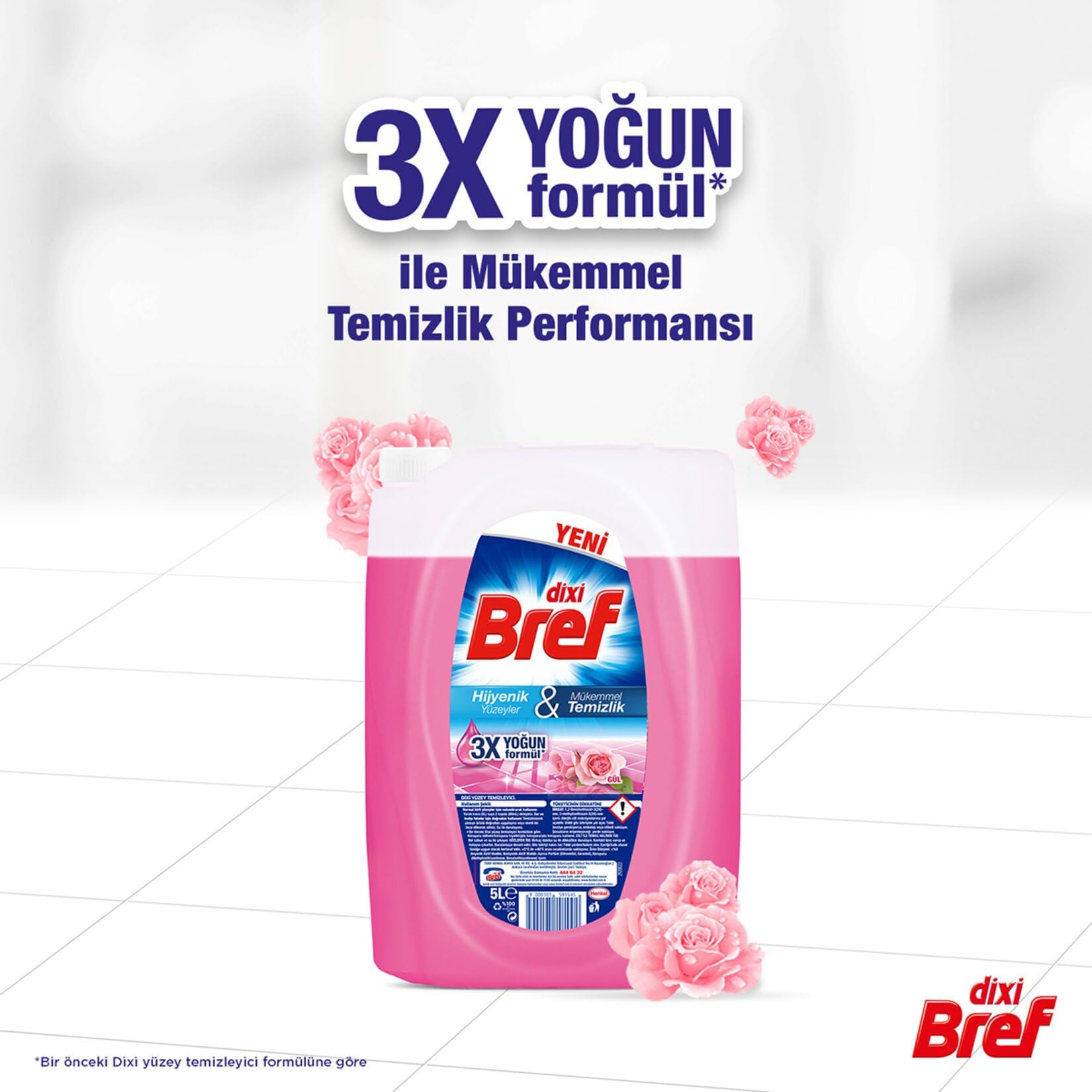 Bref Dixi Yaban Gülü Kokulu 5000 ml Yüzey Temizleyici (1 x 5000 ml)