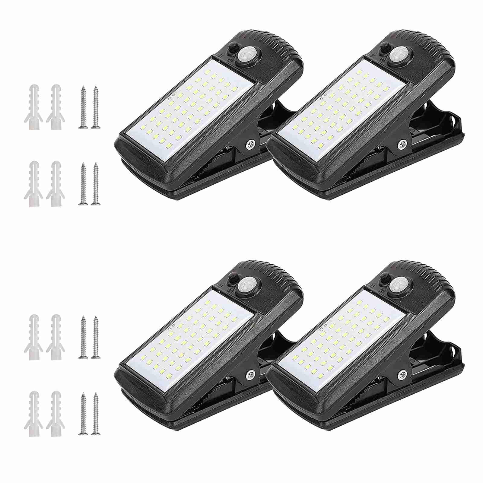 Beleuchten Sie Ihre Natur mit 4pcs Clamp/Holder auf Solarbewegungssensor Lichter IP65 mit 2 Lichtmodi und 40 LEDs (4PCS)
