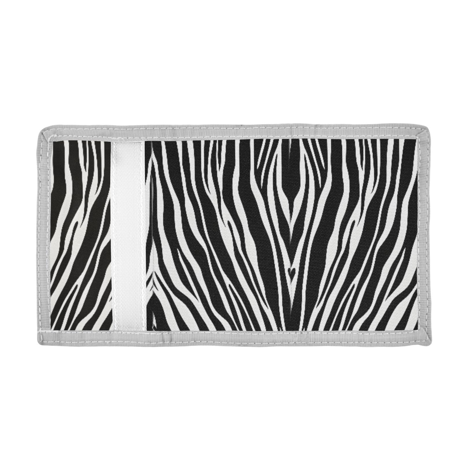 ALAZA Kids Wallets for Boys Girls Toddler Trifold Wallet Children Small White Black Zebra-stripe with Zipper Coin Pocket