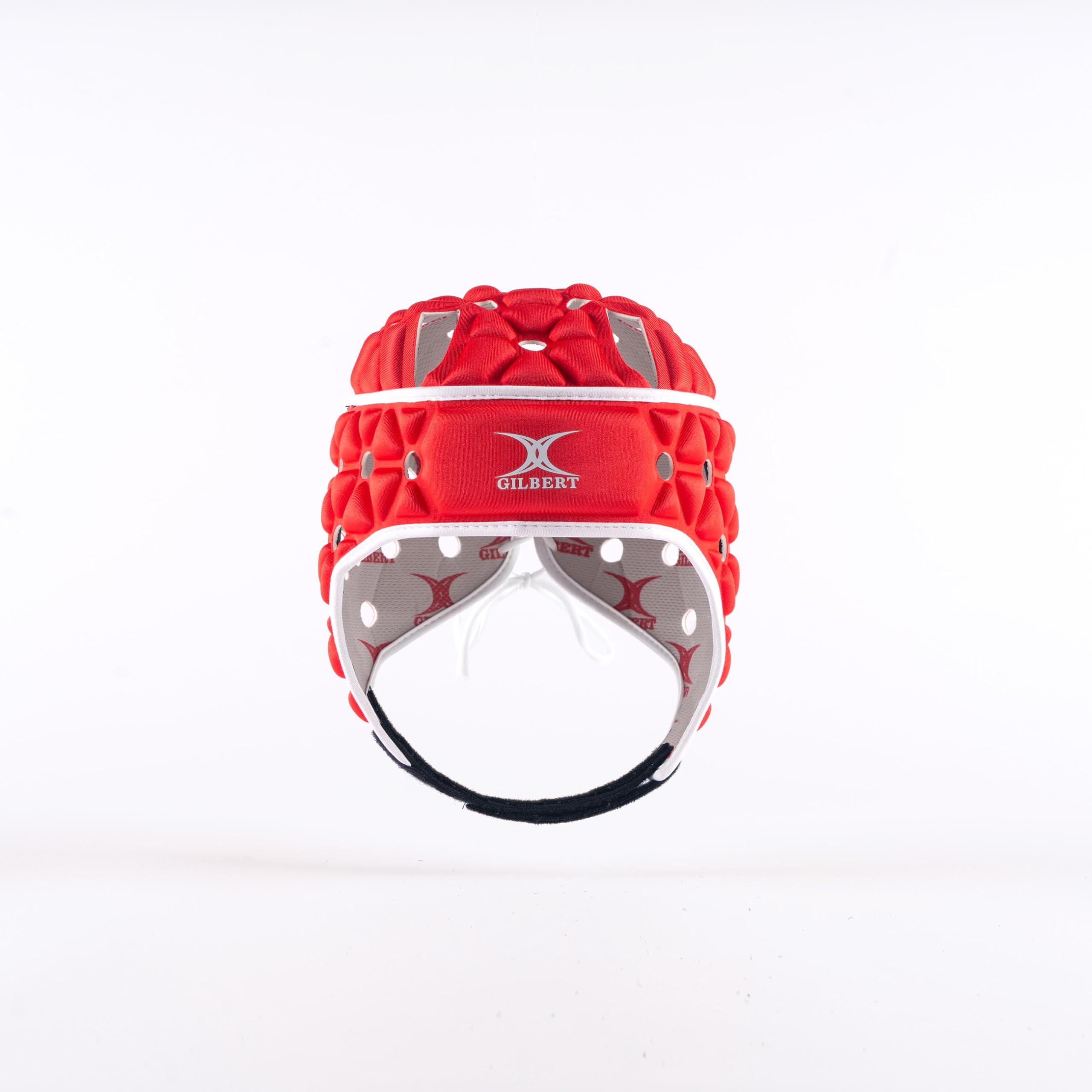Gilbert- Air Casque de Rugby Mixte, Rouge, S