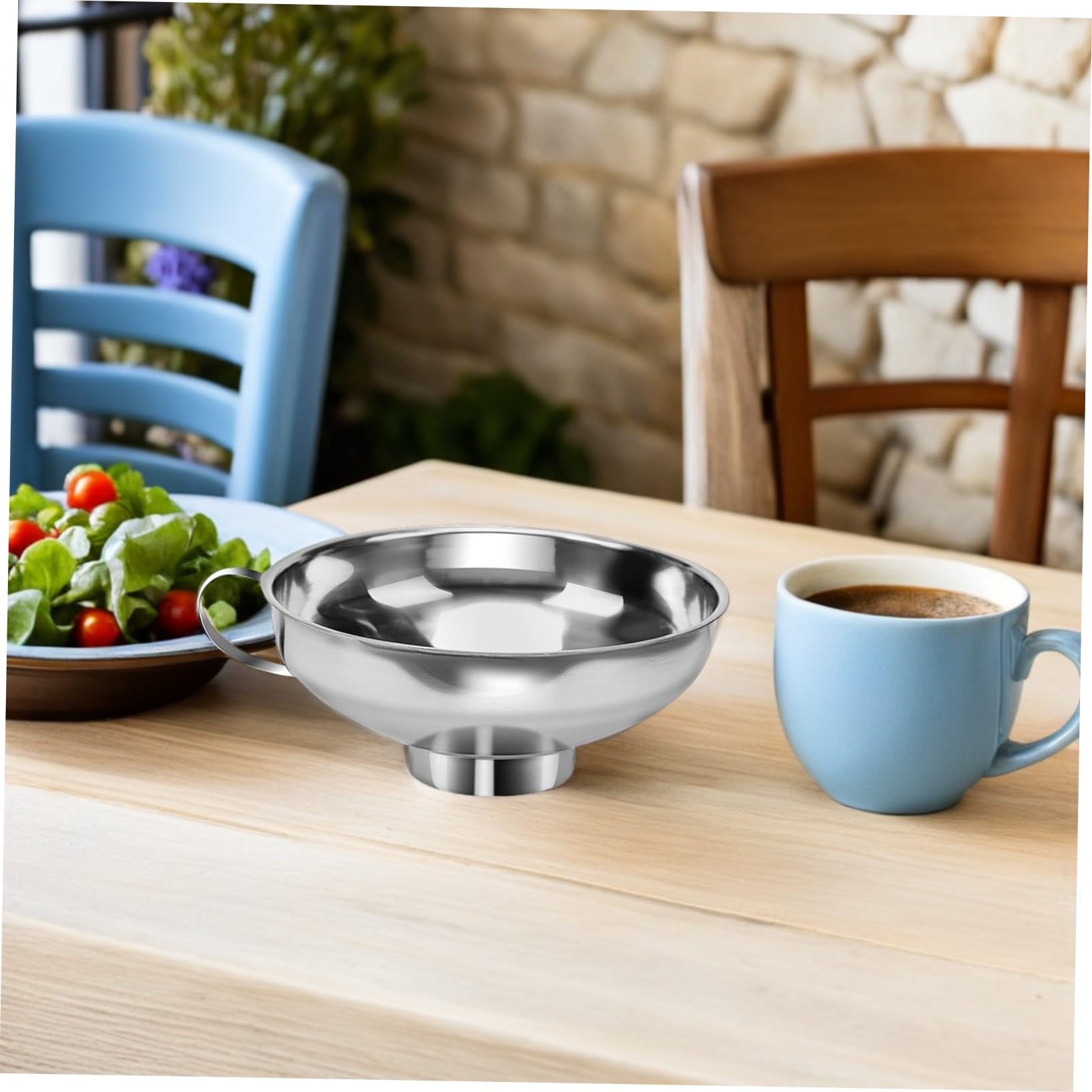 Embudo de Cocina de Boca Ancha 4 Piezas de Acero Inoxidable | Plata, Control Preciso del Flujo y Limpieza Sencilla, Uso Doméstico Diario y Cocina Profesional