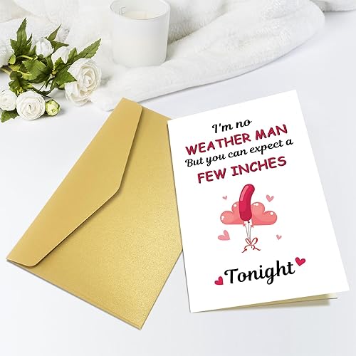 Miniatura 6 de Obbyidk Tarjeta de San Valentín traviesa para mujer, divertida tarjeta de San Valentín para novia esposa, tarjeta de aniversario humorística para