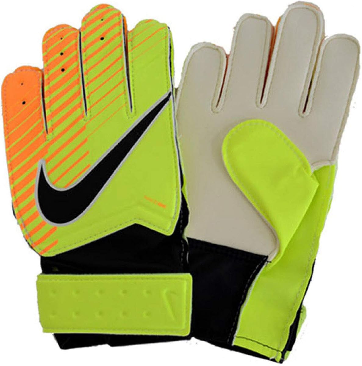 Nike Goalkeeper Junior Match Gloves - Volt/Laser Orange/Black, 8