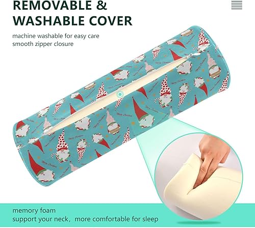 Miniatura 4 de Christmas Gnome Scandinavian Nordic Santa Queen Size Bolster Pillow Neck Roll Pillow Long Round Pillow Pillows Cylinder Neck Support Pillows