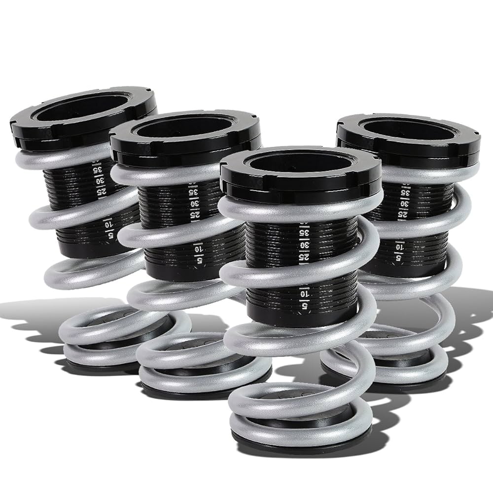 Adjustable Coilovers Suspension Kit DNA MOTORING Kit De Suspensiu00f3n Coilover Compatible Con 88 00 Civic / 93 97 Civic Del Sol / 88 91 CRX / 90 01 Integra, COIL HC88 T22 BL Coil Overs Suspension Kit For