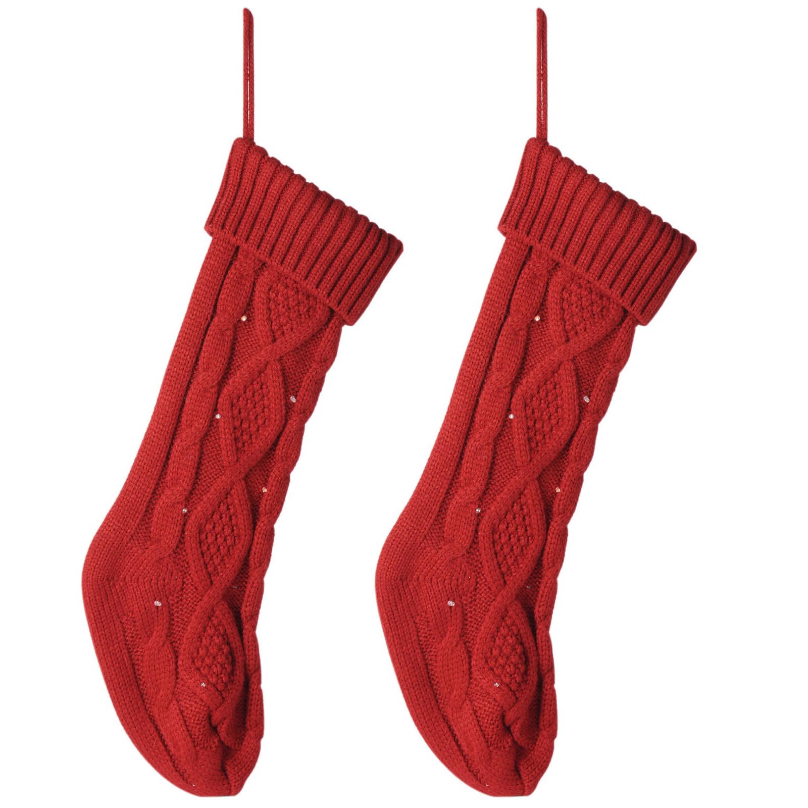 Chaussettes tricotées lumineuses LED pour décoration de Noël