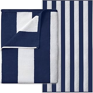 GC GAVENO CAVAILIA Toalla de Playa de Microfibra Grande, superabsorbente, sin Arena, Toalla de Playa Extragrande para Adultos (100 x 200 cm), Suave, compacta, Ligera (1 Pieza), Color Azul Marino