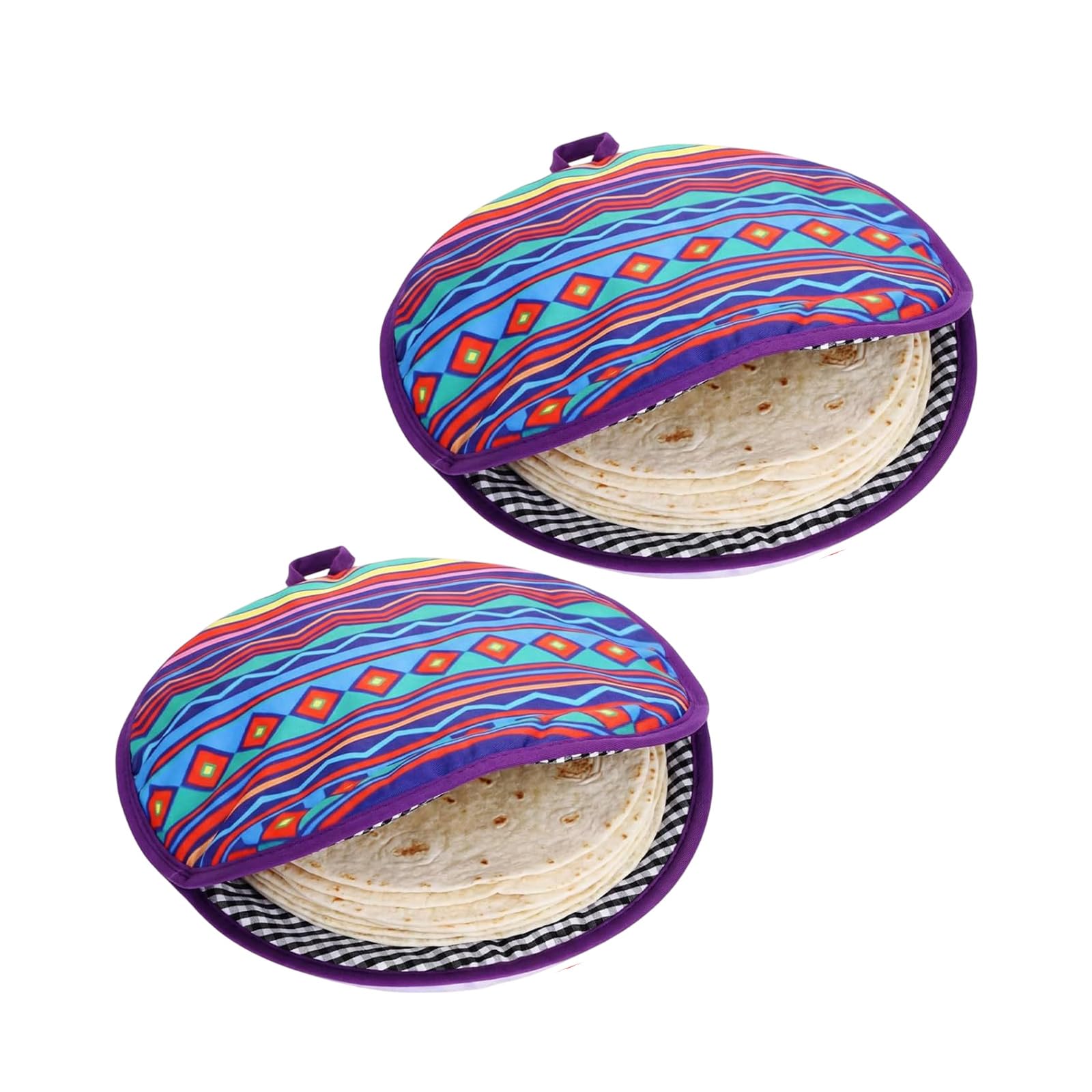 Msioytog 2 Pack Spacious Tortillas Warmers for Parties Barbecues and Keeping Multiple Wraps Hot Kitchen Storage Bag