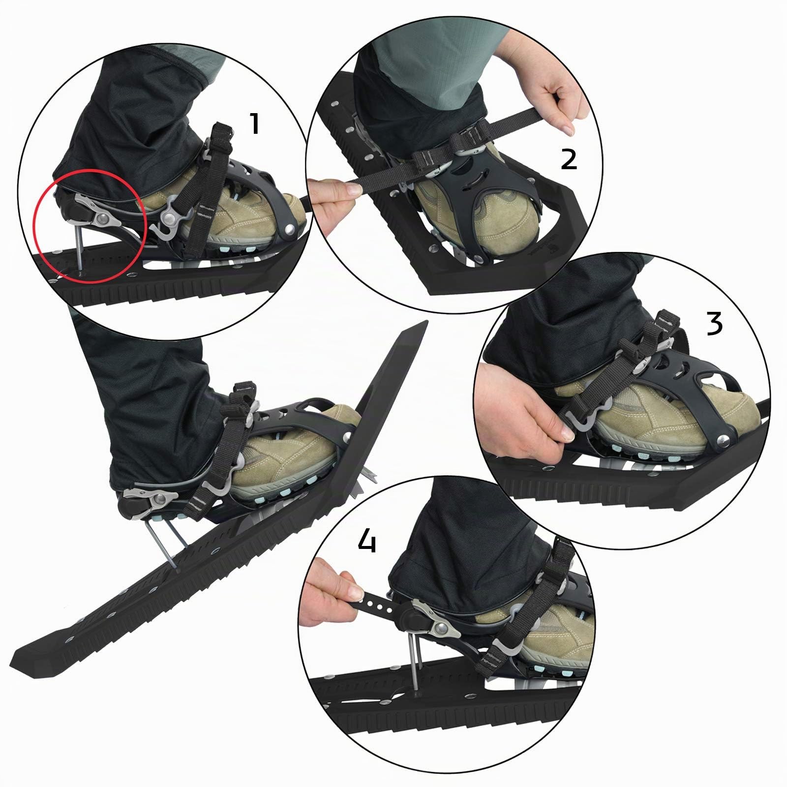 ALPIDEX Raquettes Neige 38-45 Sac Transport Bâtons Telescopiques Optionnel