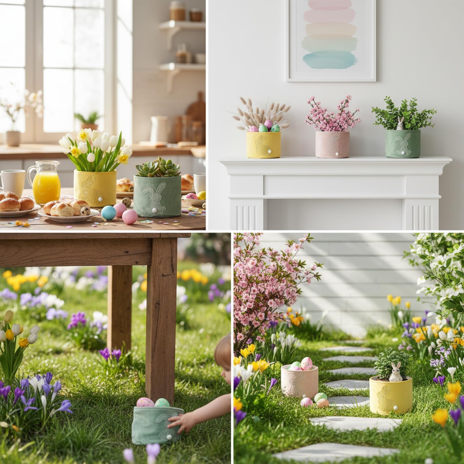 4 Carote Decorative In Tessuto Per Pasqua – 16 Cm – Rustiche E Morbide – Per Cesti E Centrotavola - 4