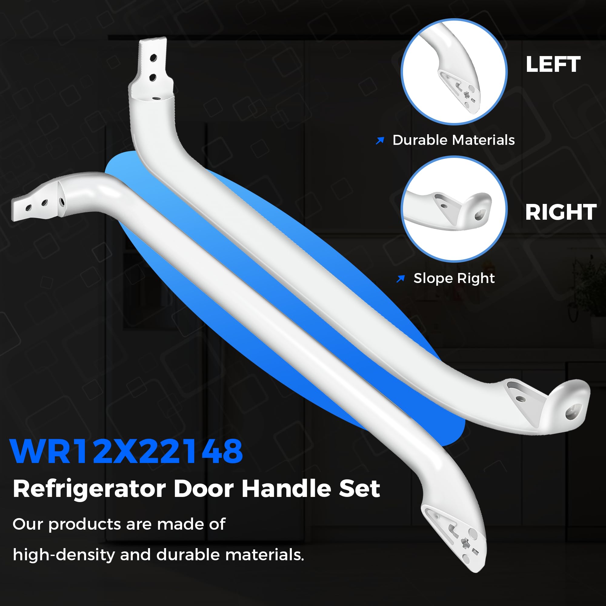 Amazon.com: Romalon WR12X22148 Refrigerator Door Handle Set Shiny
