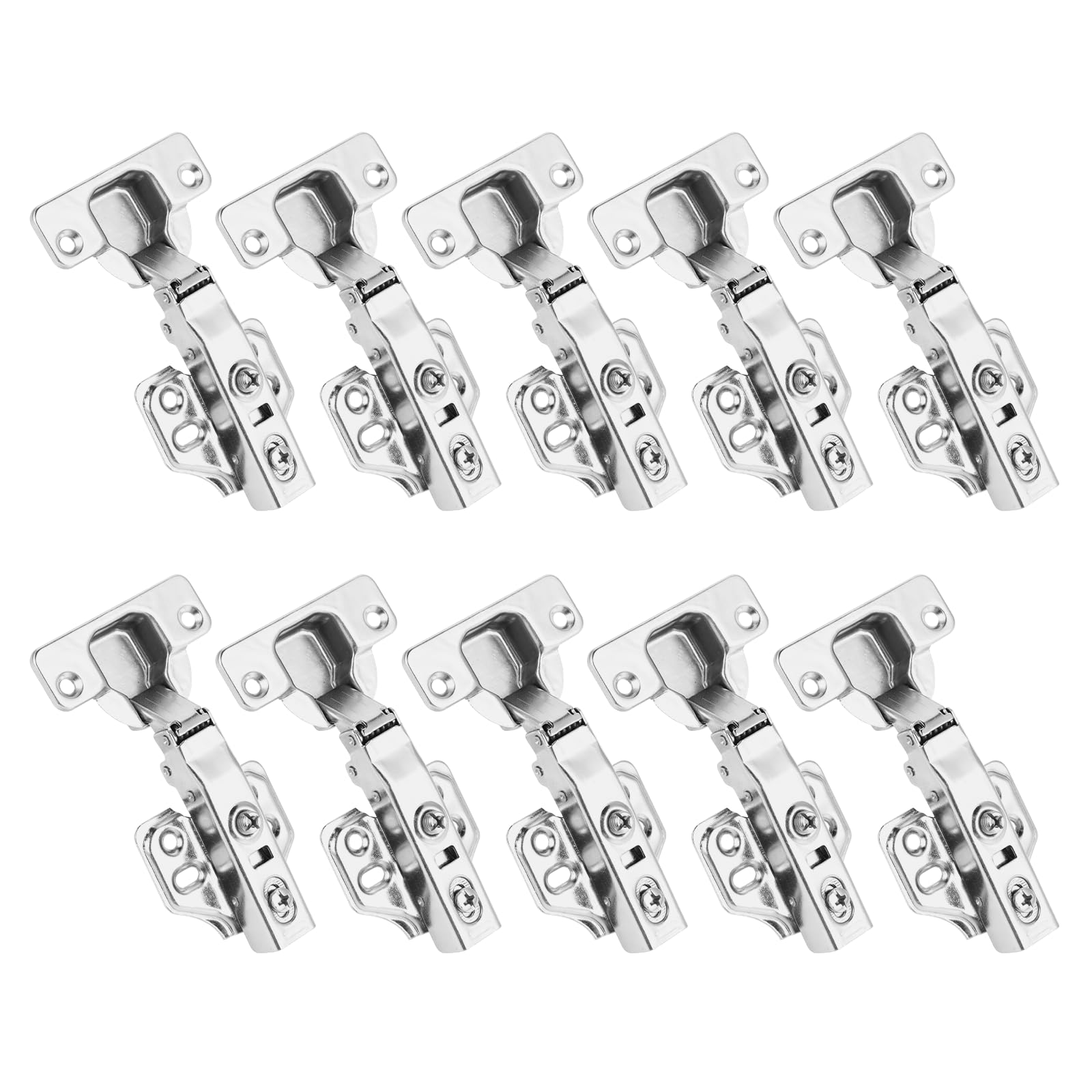 Bisagras Puertas Cocina Cierre Suave (10 PCS) - bisagras de gabinete - Bisagras de Puerta de Armario de Mueble - Superposición Completa - Bisagras Armarios y Muebles
