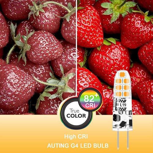 Auting Lampadina LED G4, Bianco caldo 3000K, 2W