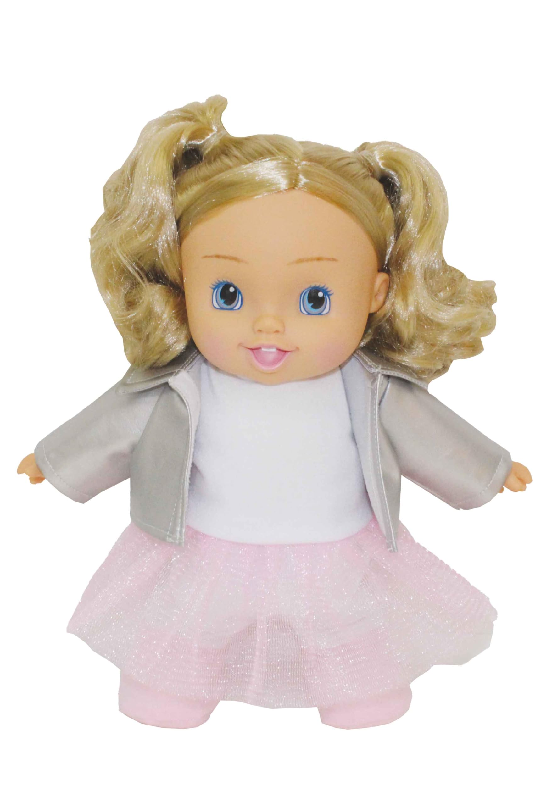 Pioupiou et Merveilles – Dimian – Bambolina Buona Notte – 42 cm – Bambolina con il suo berretto da notte – tettarella per riprodurre l'ora del tramonto – Cantante e ninna ninna