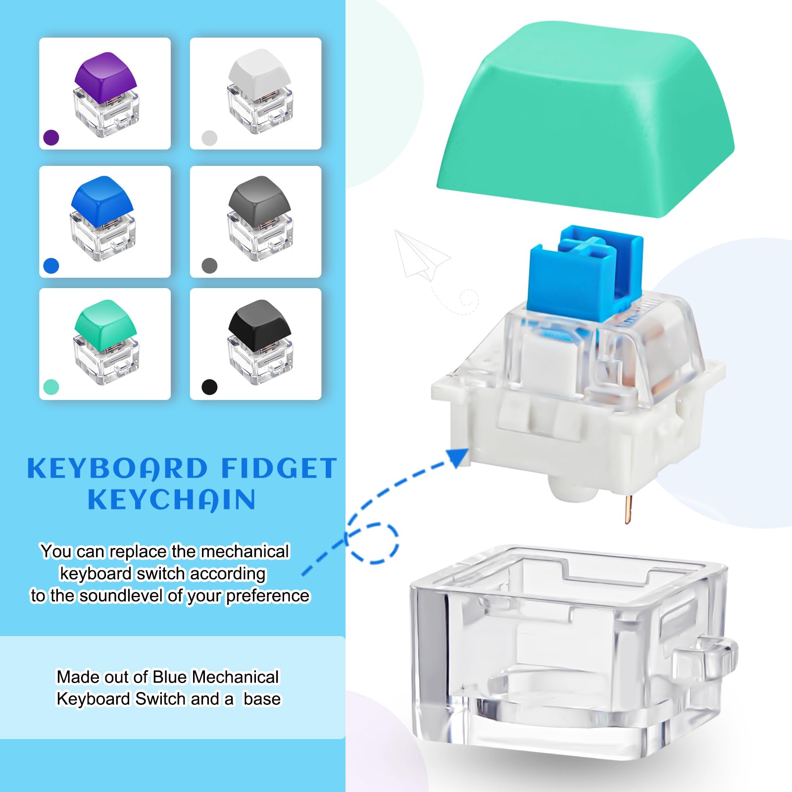 Keyboard Fidget Keychain Pack Keyboard Fidget Toy Keyboard