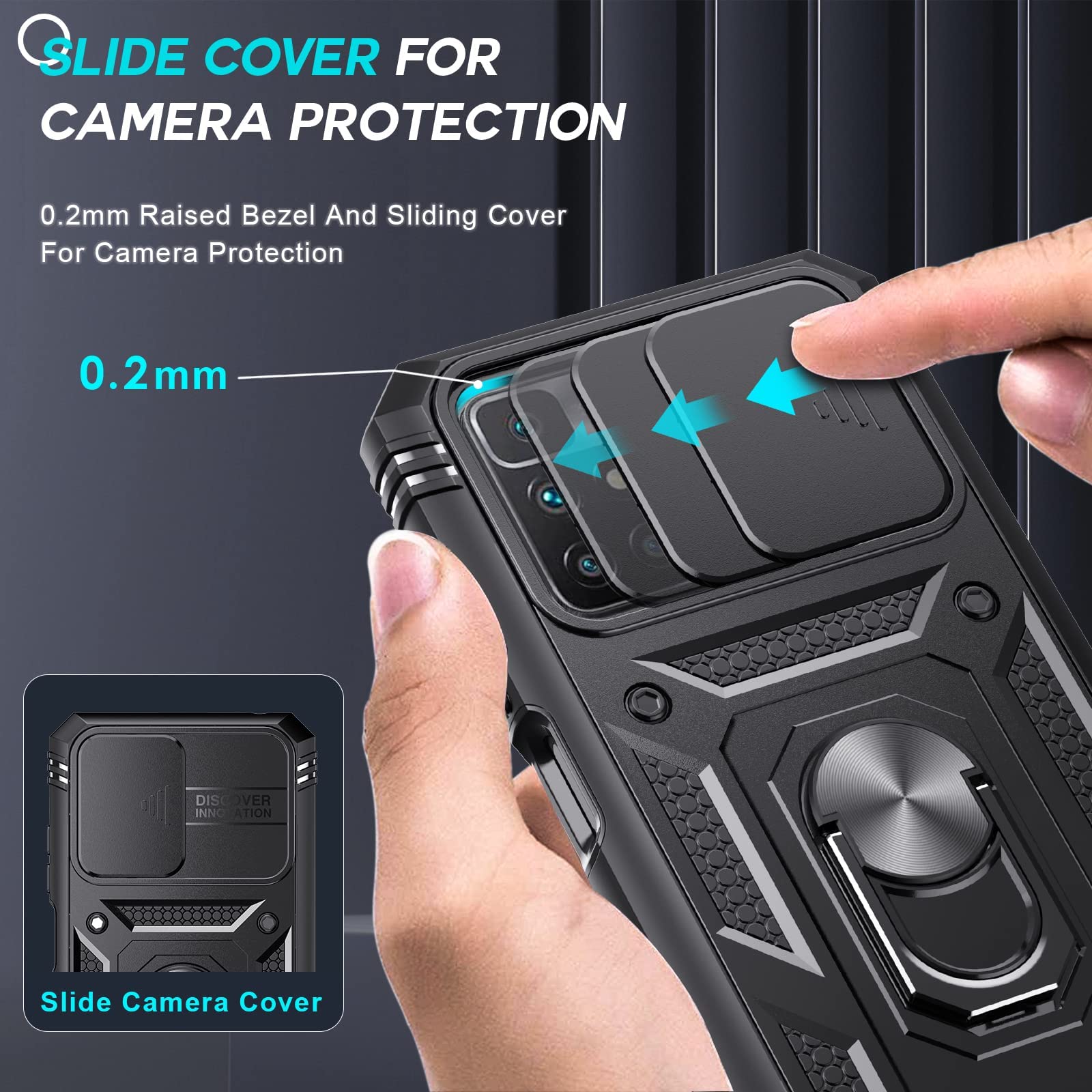 Coque De Protection Renforcée Odeydo Pour Xiaomi Redmi 10 4G - Noire - Antichoc - Neuf