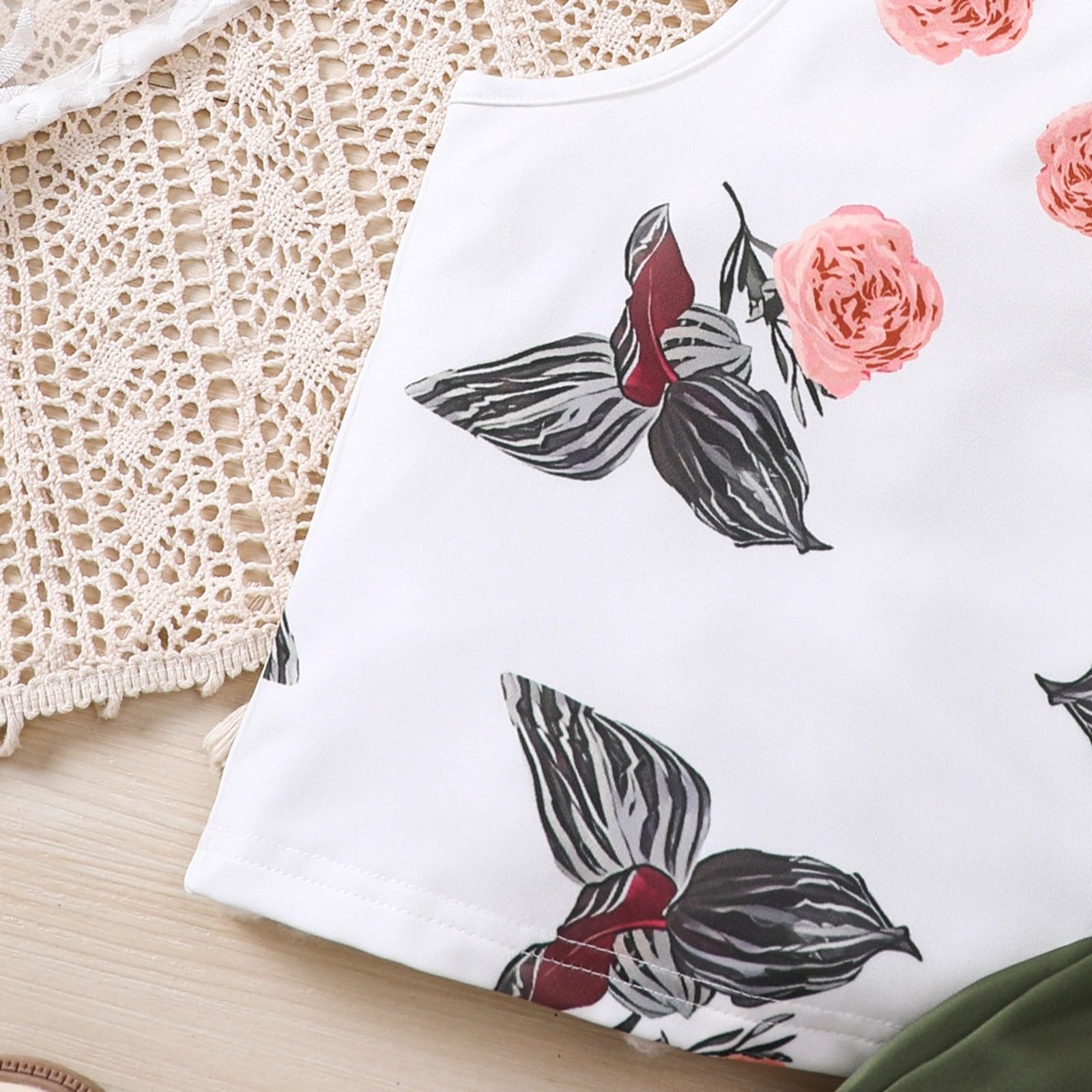 Ensembles été Enfant Fille Haut Top Sans Manches Et Short Vetements Ado Fille Chic pas Cher a la Mode Confortable Elegant Anniversaire Soirée Casual Plage Vacances 5-14 ans